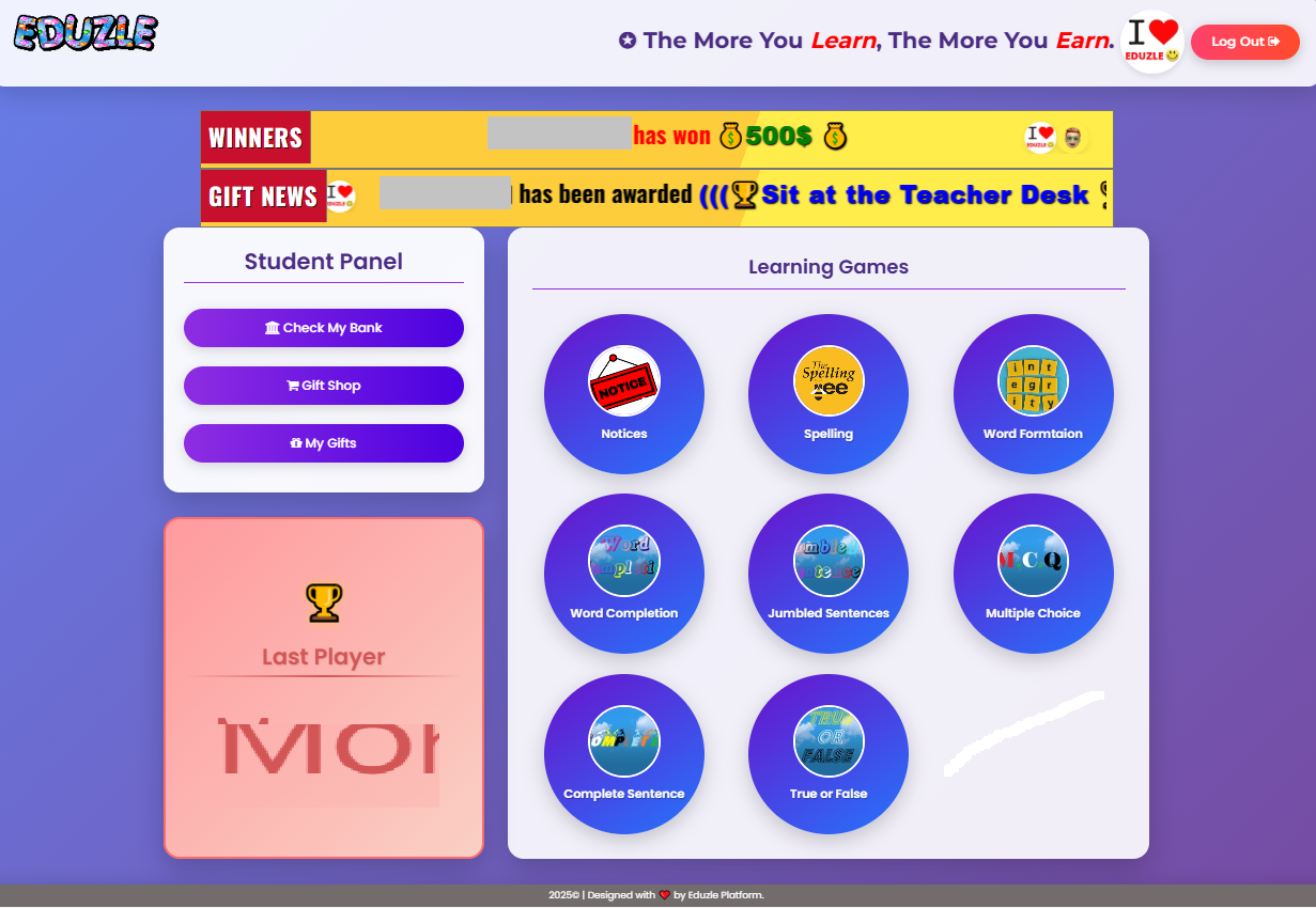 Kids playing word games on tablets